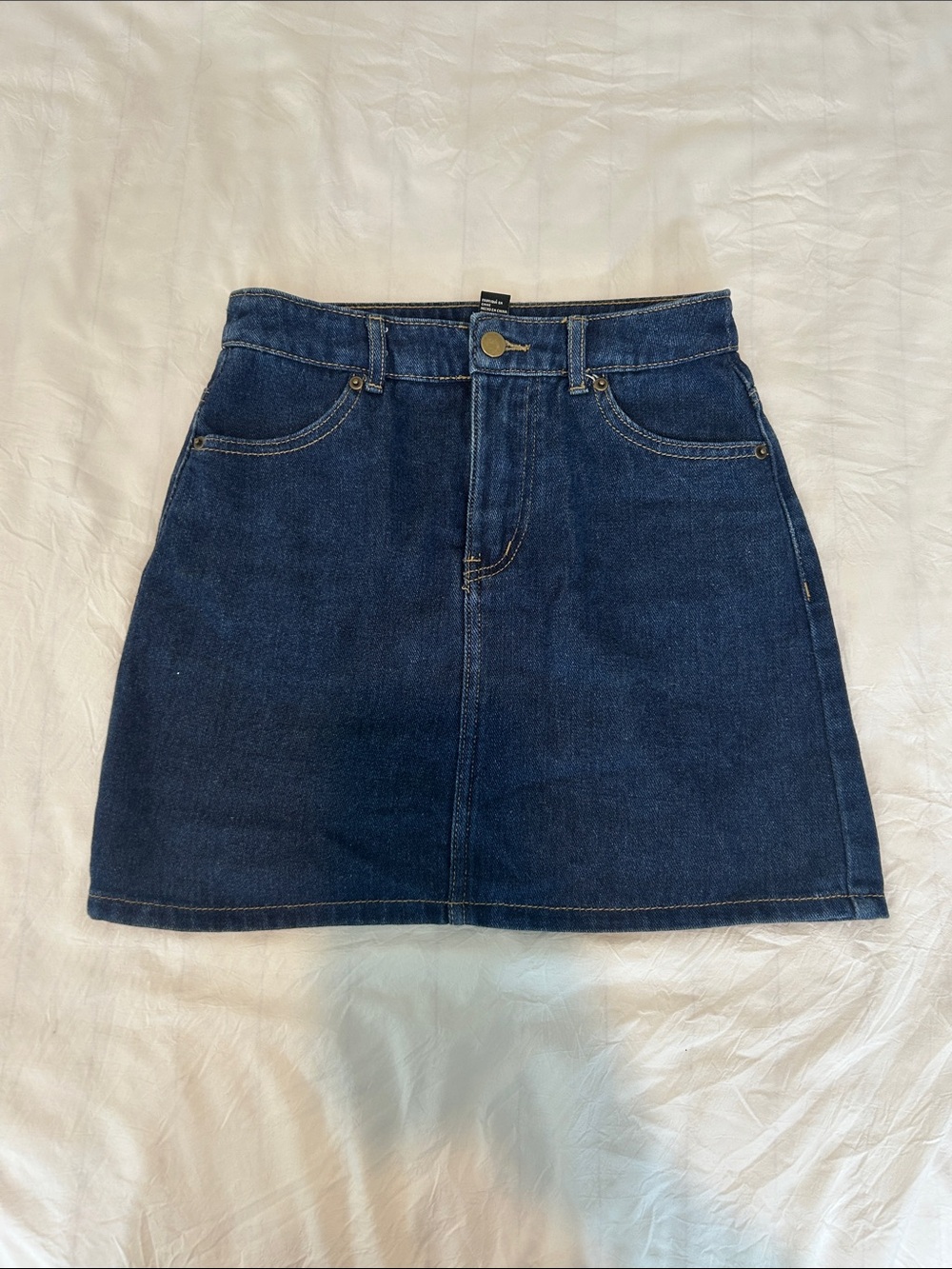 Classic Dark Blue Denim Mini Skirt